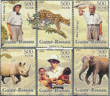 Guinea-Bissau 3269-3274 (kompl. Ausgabe) Postfrisch 2005 A. Schweitzer, Säugetiere - Guinea-Bissau