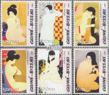 Guinea-Bissau 3106-3111 (kompl. Ausgabe) Postfrisch 2005 Japanische Gemälde - Guinea-Bissau