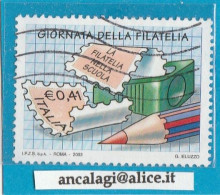 USATI ITALIA 2003 - Ref.0922 "GIORNATA DELLA FILATELIA" 1 Val. - - 2001-10: Oblitérés