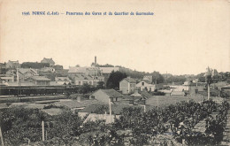 Pornic * Panorama Des Gares Et Du Quartier De Gourmalon * Train Locomotive Machine Gare Ligne Chemin De Fer - Pornic