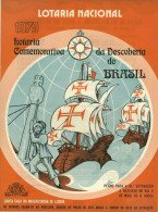 Portugal Loterie Decouverte Du Brèsil Brasil Avis Officiel Affiche 1979 Loteria Lottery Brazil Discovery Notice Poster - Biglietti Della Lotteria