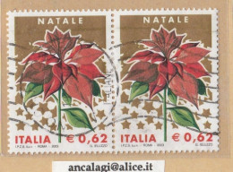 USATI ITALIA 2003A - Ref.0923 "NATALE" 1 Val. In Coppia - - 2001-10: Afgestempeld