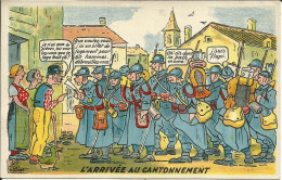 L'ARRIVEE AU CANTONNEMENT , 1939 , µ - Humoristiques