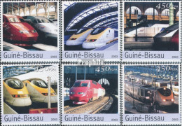 Guinea-Bissau 2408-2413 (kompl. Ausgabe) Postfrisch 2003 Moderne Züge - Guinée-Bissau