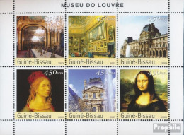 Guinea-Bissau 2279-2284 Kleinbogen (kompl. Ausgabe) Postfrisch 2003 Louvre - Guinée-Bissau