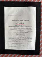 Messire Charles Cogels époux Baronne Van Reynegom De Buzet De Herenthout *1886 Anvers +1953 Chateau D’Herlaer Herenthout - Obituary Notices