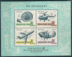 B0566e Hungary Philately Stamps Day Space Transport Sport S/S MNH - Paracaidismo