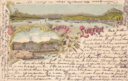 3318/ Gruss Aus Luzern, Schweizerhof, Litho, 1899 - Lucerne