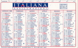 Calendarietto - Italiana Assicurazioni - Gruppo Reale Mutua - Anno 1998 - Kleinformat : 1991-00