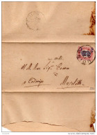 1878 LETTERA CON ANNULLO CODROIPO UDINE - Oficiales