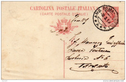 1919   CARTOLINA CON ANNULLO AMBULANTE ROMA - NAPOLI - Stamped Stationery