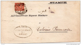 1894 LETTERA CON ANNULLO BERGAMO - Marcophilie