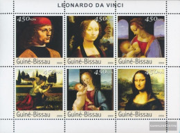 Guinea-Bissau 2531-2536 Sheetlet (complete. Issue) Unmounted Mint / Never Hinged 2003 Paintings Of Leonardo Da Vinci - Guinée-Bissau