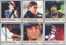 Guinea-Bissau 2332-2337 (complete. Issue) Unmounted Mint / Never Hinged 2003 Composers - Guinée-Bissau