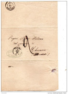 1860 LETTERA CON ANNULLO TORINO + CHERASCO - 1. ...-1850 Prephilately