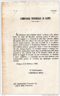 1843  BOLOGNA COMMISSIONE PROVINCIALE DI SANITÀ - Decreti & Leggi