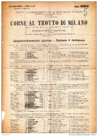 1947  CORSE AL TROTTO DI MILANO - Documents Historiques