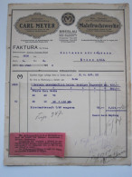 C1765/ Rechnung Carl Meyer Malzfruchtwerke Breslau 1922 - Other & Unclassified