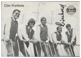 Y28866/ Die Kettels Aus Kassel Beat- Popgruppe Autogramme Autogrammkarte 60er  - Autógrafos