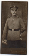 W8W46/ Kabinettfoto Soldat In Uniform Ca.1910 Atelier Gebr. Notton, Metz - Other & Unclassified