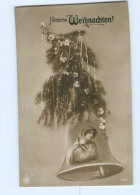 T6222/ Fotomontage Foto AK Weihnachten  Glocke  1913 - Photographie