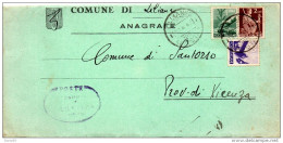 1947 LETTERA CON ANNULLO Lillianes AOSTA - 1946-60: Marcofilia