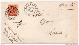 1907   LETTERA  CON ANNULLO BAIA E LATINA  CASERTA - Storia Postale