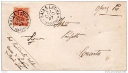 1907   LETTERA  CON ANNULLO BAIA E LATINA  CASERTA - Marcofilie