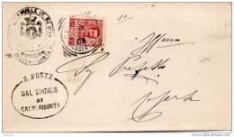 1906  LETTERA  CON ANNULLO CALVI RISORTA CASERTA - Storia Postale