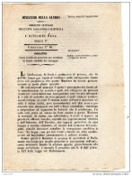 1863 TORINO  - MINISTERO DELLA GUERRA  CERTIFICATO PER ACCERTARE LA BUONA CONDOTTA - Historical Documents