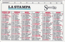 Calendarietto - La Stampa - Anno 1998 - Formato Piccolo : 1991-00