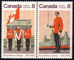 (C06-93ab) Canada Military College Se-tenant MNH ** Neuf SC - Disfraces