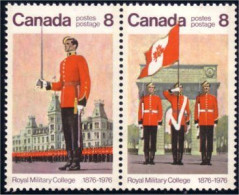 (C06-92aa) Canada College Militaire Se-tenant MNH ** Neuf SC - Neufs