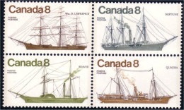 (C06-73aa) Canada Bateaux Cotiers Coastal Vessels MNH ** Se-tenant Neuf SC - Neufs