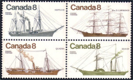 (C06-72aa) Canada Bateaux Cotiers Coastal Vessels Se-tenant MNH ** Neuf SC - Neufs
