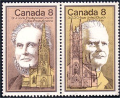 (C06-62aa) Canada Samuel Chown Methodist United Church Se-tenant MNH ** Neuf SC - Unused Stamps