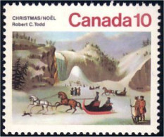 (C06-52c) Canada Noel Christmas 1974 Chien Dog Horse Cheval MNH ** Neuf SC - Honden