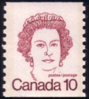 (C06-05a) Canada Queen Carmine Roulette Coil MNH ** Neuf SC - Unused Stamps