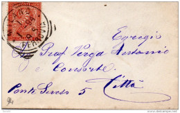 1894 LETTERA CON ANNULLO MILANO - Marcophilie