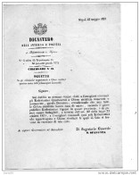 1861 NAPOLI - DICASTERO DI POLIZIA  SE GLI ECCLESIASTICI APPARTENENTI A CHIESE RICETTIZIE POSSONO VENIR ELETTI - Historical Documents