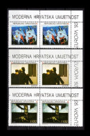 CROATIA 1993 EUROPA: Contemporary Art, Paintings. Corner PAIRS / EUROPA Logo, MNH - 1993