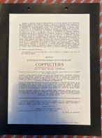 Messire Joseph Coppieters Verf Goethals *1881 Loppem +1960 Brugge Della Faille D’Huysse Moyersoen De Wouters D’Oplinter - Obituary Notices