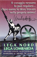 Calendarietto - Lega Nord - Lega Lombarda - Milano - Anno 1998 - Formato Piccolo : 1991-00