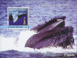 Guinea-Bissau Block 467 (kompl. Ausgabe) Postfrisch 2004 Wale Und Leuchttürme - Guinée-Bissau