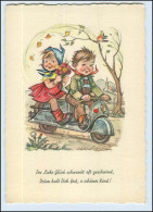A4454/ Kinder Fahren Motorroller Künstler AK Hanitzschca.1955 - Altri & Non Classificati