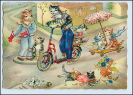 W6L83/ Menschliche Katzen Schöne AK  Ca.1960 - Honden