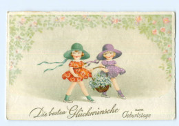 Y7448/ Geburtstag Mädchen Mit Blumen 1932 - Cumpleaños