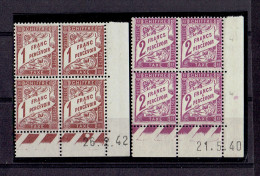 TAXE - COINS DATES - N°40 A N°42 ** MNH TTB - 1859-1959 Neufs