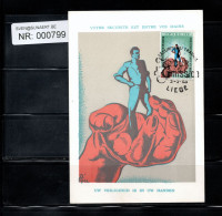 FDC Postkaart: Campagne Tegen De Arbeidsongevallen. COB: 1444 - 1961-1970