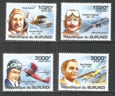 Burundi 2011 Mint Stamps MNH(**) Famous Aviators - Neufs